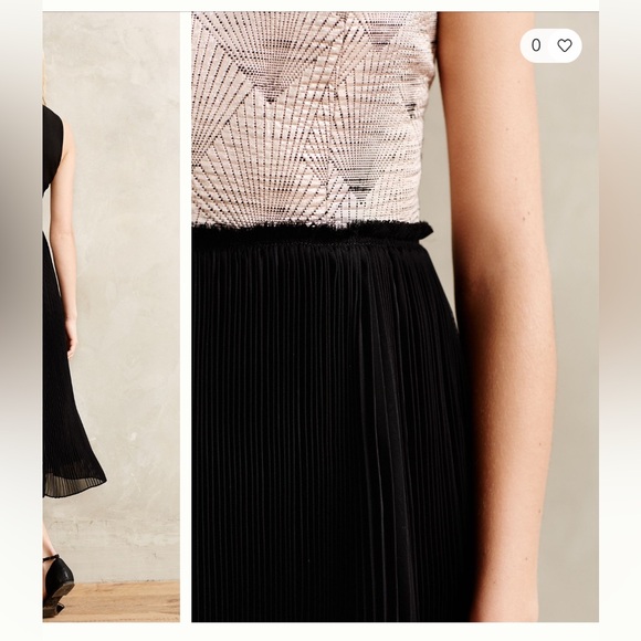 Anthropologie Nomad Morgan Carper Isobel Brocade Midi Dress Metallic Size 6 - Picture 6 of 15